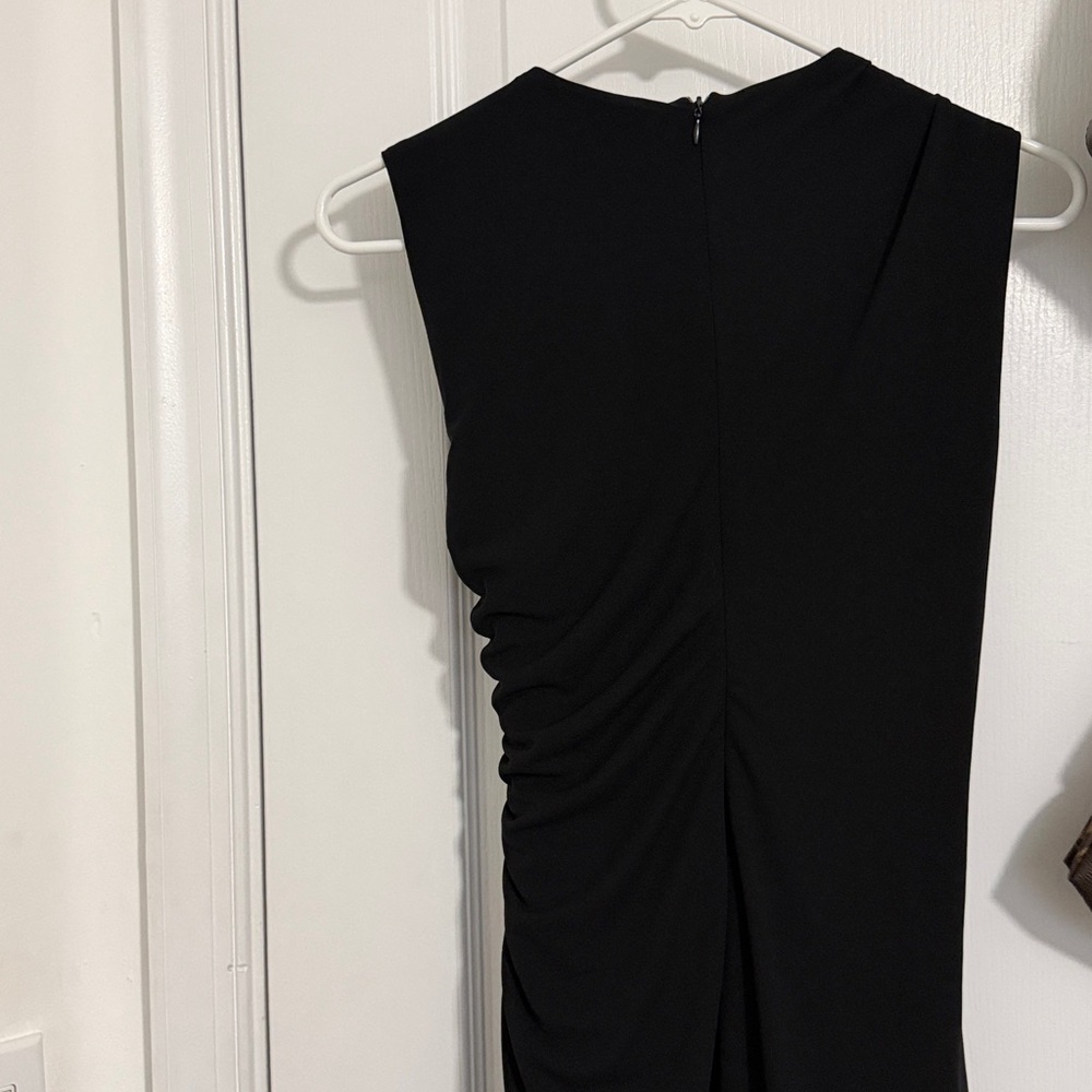 Zara Black Sleeveless Draped Dress